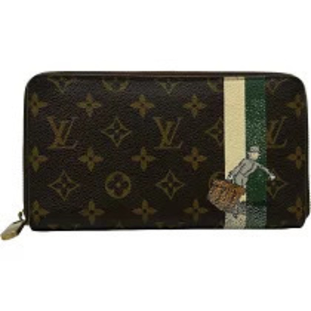 Louis Vuitton Zippy Organizer Brown Groom Vert Monogram Long Wallet